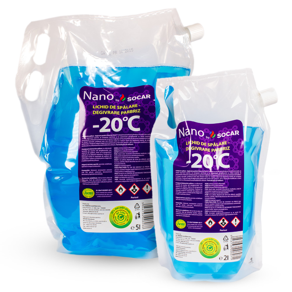 Nano by SOCAR– Lichid de Spălare-Degivrare Parbriz –20°C, 2L, 5L