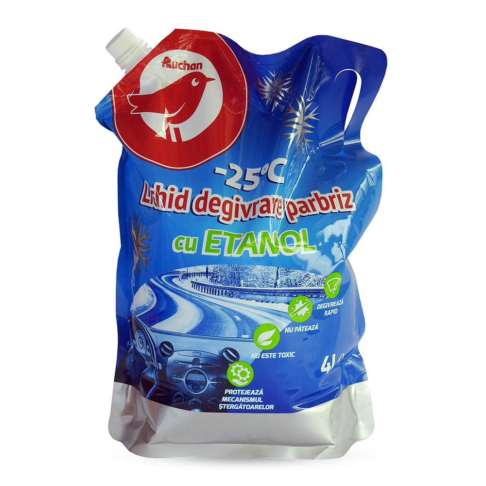 Auchan - Lichid degivrare parbriz cu Etanol –25°C, 4L